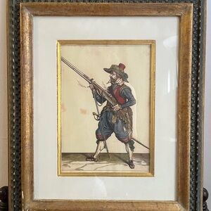 Framed Vintage Soldier Artwork